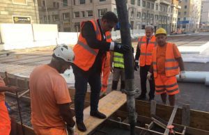 Copertura Bisagno quasi finita: venerdì posa ultima trave a Brignole