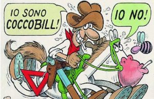 Cocco Bill, lo strambo pistolero cowboy, creato da Jacovitti