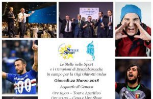 Stelle nello Sport e Bruciabaracche: cena benefica all’Acquario per la Ghirotti