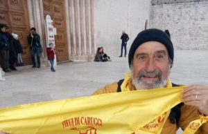 Albenga: il pellegrino Giusto è arrivato ad Assisi