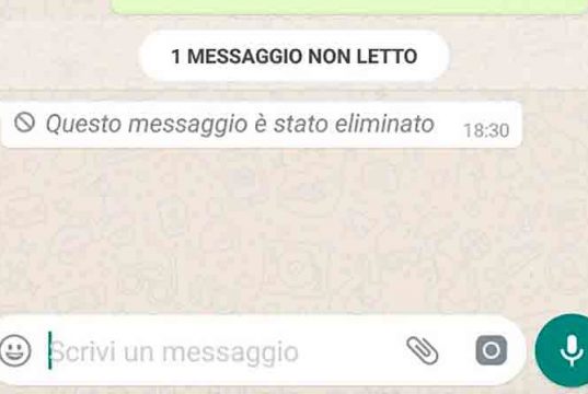 Da WhatsApp oltre un’ora per cancellare un messaggio