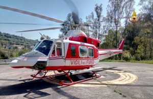 Svizzero soccorso nel finalese con elicottero VVF