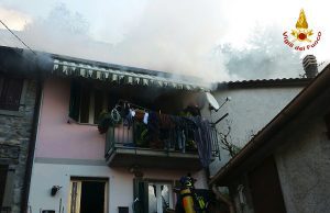 Intervento VVF per l’incendio di una casa a Le Casserane