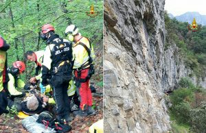 Cade dalla falesia di Castelbianco, 30enne si frattura una caviglia
