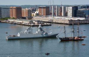 Incontro tra la Fregata Alpino e U.S.S. Constitution a Boston