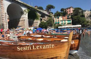 Zoagli: 3^ prova del Palio del Tigullio con gozzi in legno