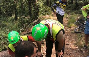 Monte Castellana, giovane biker soccorso dopo caduta