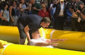 Toti e Bucci inaugurano scivolo più lungo del mondo nella Città più bella del mondo