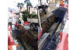 Rottura tubo acquedotto ad Alassio, problemi fino nel primo pomeriggio