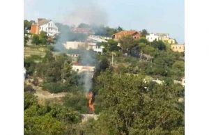 Incendio boschivo tra Noli e Spotorno | Foto