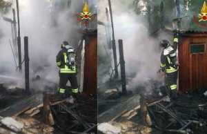 Incendio disrugge casetta a Colombiera, salvati pappagalli