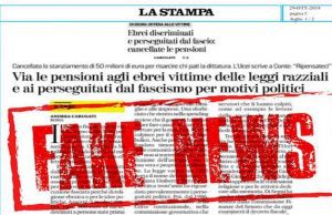 Governo: pensione cancellata agli ebrei vittime di persecuzioni è una bufala