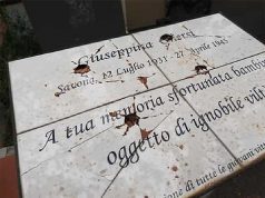 Nuovo danneggiamento della lapide di Giuseppina Ghersi