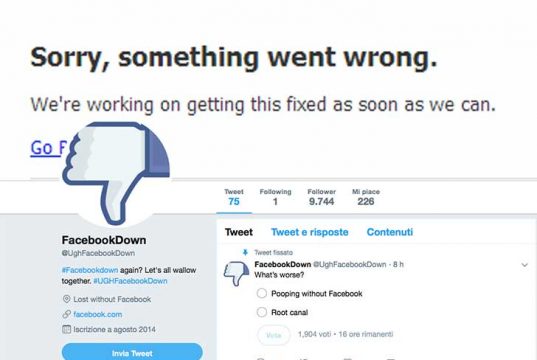 Facebookdown e Whatsappdown, fuori uso i social di Zuckerberg