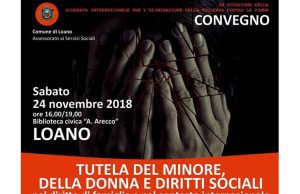 A Loano un convegno su Tutela del minore, della donna e diritti sociali