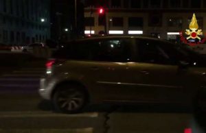 Intervento dei VVF per una crepa in viale Brigate Partigiane | Video e Foto