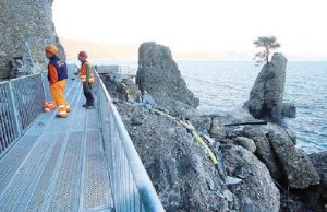 C’è la passerella pedonale tra Santa Margherita e Portofino