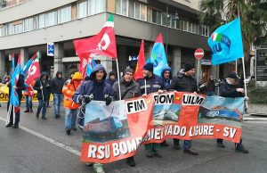 Savona, sciopero con manifestazione dei lavoratori Bombardier