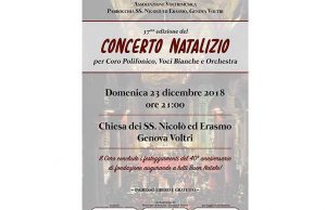 Concerto di Natale a Voltri il 23 dicembre