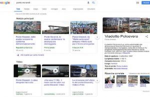 Google: tragico crollo Ponte Morandi tra gli avvenimenti più ricercati sul web dagli italiani