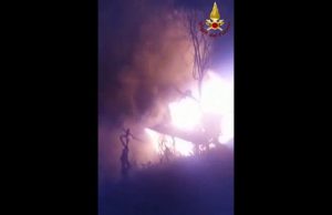 Incendio ricovero attrezzi Albiano, morti una trentina di conigli | Video