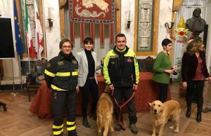 Nucleo cinofili dei VVF partecipa ad incontro in Comune