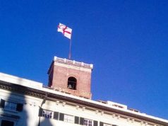 Dear Queen Elizabeth, Croce di San Giorgio è Bandiera di Genova. Giornata ufficiale 23 aprile