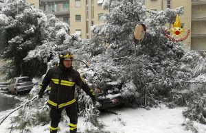 Alcuni interventi dei VVF a Genova per la neve