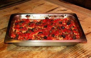 Cucina di magro: baccalà al forno e risceu