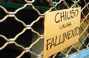 Secondo dati Cerved fallimenti in calo nel 2018 ad eccezione del settore moda