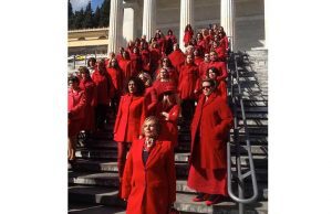 Alessia Ramusino e il flash mob #100donnevestitedirosso