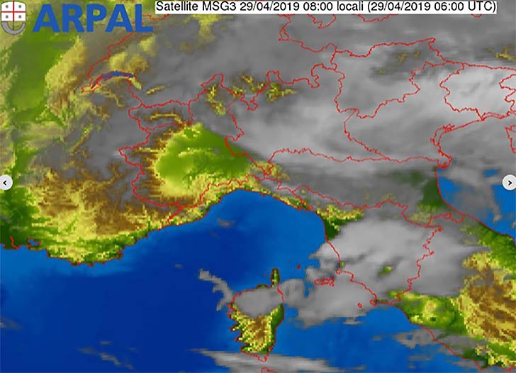 Previsioni meteo per il 1 maggio