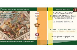 A Palazzo De Franchi una rassegna d’arte contemporea dal 19 aprile al 15 giugno