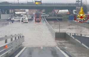 Diversi gli interventi per il maltempo nello spezzino dei VVF