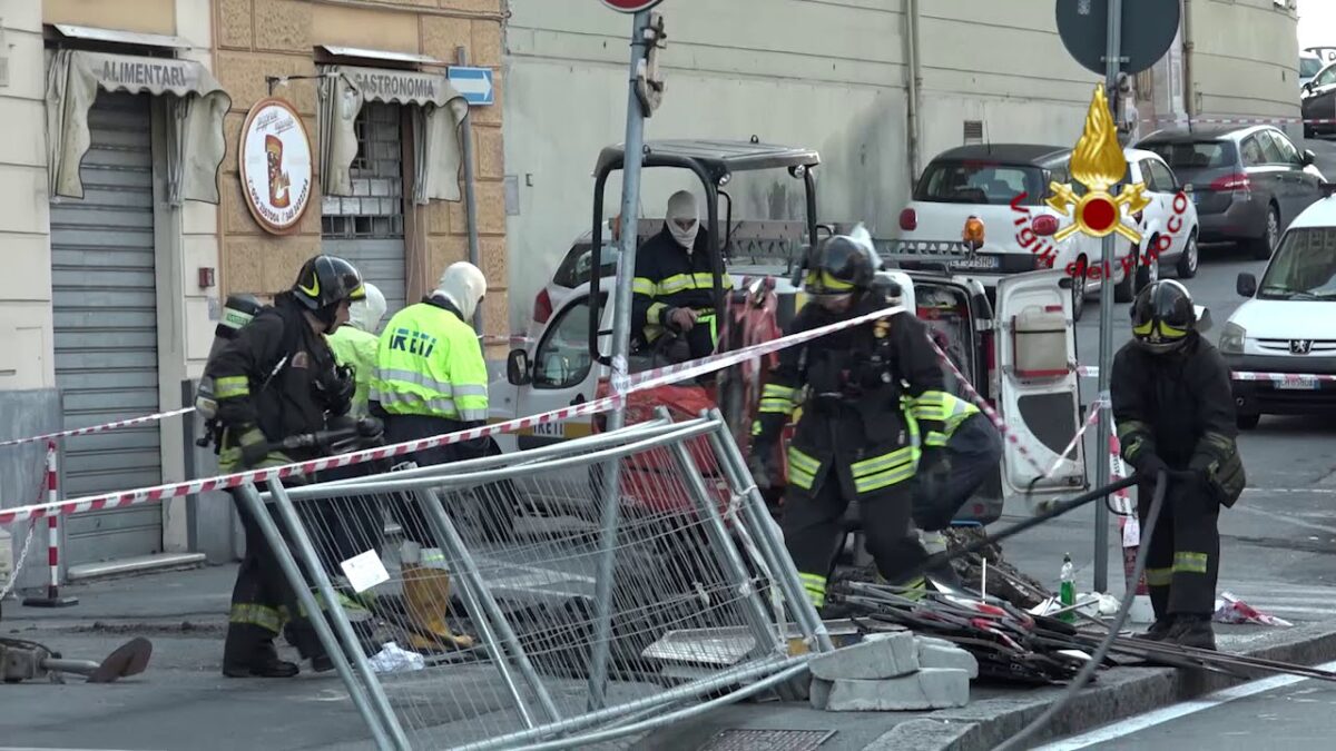 Fuga di gas a Sampierdarena, tecnici sul posto