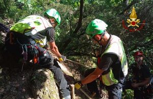 Biker cade e si ferisce sulle alture di Finale Ligure