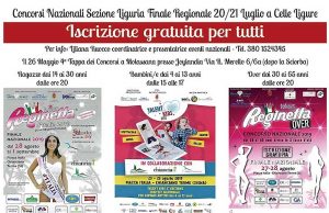 Concorso regionale Liguria di Miss Reginetta d’Italia a Celle Ligure
