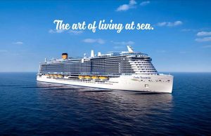 Taglio lamiera per Costa Toscana nei Cantieri Meyer di Turku