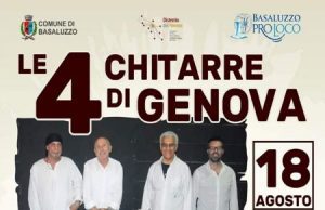 Questa sera a Basaluzzo cena concerto per Faber de Le Quattro Chitarre