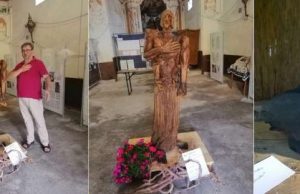Lo scultore Bestoso dona una statua a Casanova Lerrone
