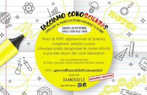 OPEN DAY AL MUSEO DI STORIA NATURALE G. DORIA
