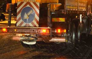 Neve in Valbormida e sull A6, spargisale in azione
