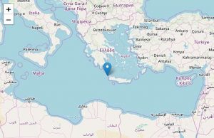 Terremoto in mare a Creta (Grecia) da 6.0 Mwp