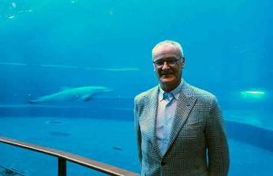 Claudio Ranieri e famiglia in visita all’Acquario