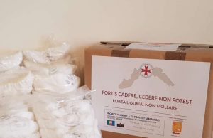 I Templari donano al Comune di Ventimiglia le maschere FFP2