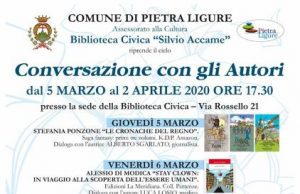 Le Conversazioni con gli Autori a Pietra Ligure