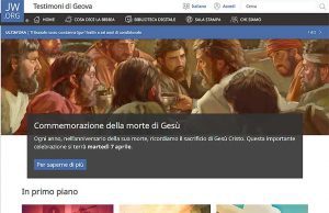 I Testimoni di Geova commemorano la morte di Gesù via streaming