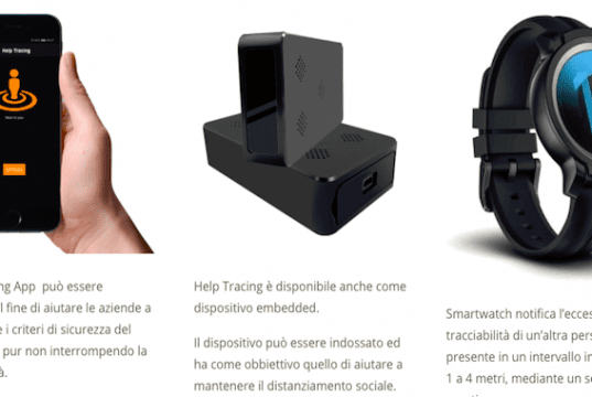 App e braccialetto digitale con orologio per distanziamento sociale