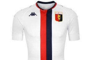 Genoa, la banda della maglia da trasferta diventa verticale
