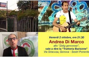 Venerdi 2 ottobre (21.30) a Sestri Ponente si ride con Andrea Di Marco